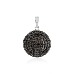 Black Spinel Silver Pendant