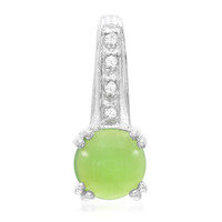 Imperial Chrysoprase Silver Pendant