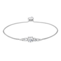 White Topaz Silver Bracelet (Adela Silber)