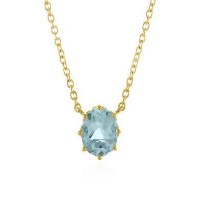 Sky Blue Topaz Silver Necklace