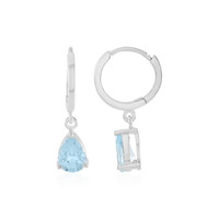 Sky Blue Topaz Silver Earrings