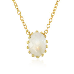 Rainbow Moonstone Silver Necklace