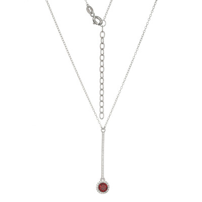 Mozambique Garnet Silver Necklace