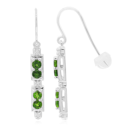 Russian Diopside Silver Earrings (Remy Rotenier)