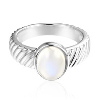 Tanzanian Rainbow Moonstone Silver Ring