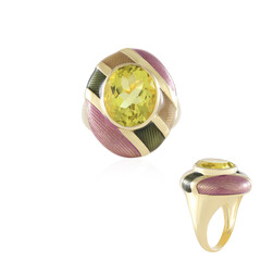 Lemon Quartz Silver Ring (Adela Silber)