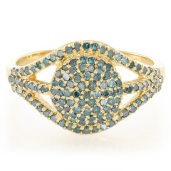 Fancy Diamond Silver Ring