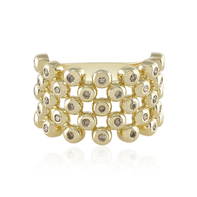 9K I2 Champagne Diamond Gold Ring (de Melo)