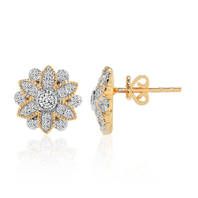 14K IF (D) Diamond Gold Earrings (Annette)