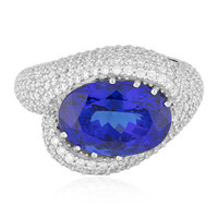18K AAA Tanzanite Gold Ring (de Melo)