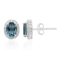 London Blue Topaz Silver Earrings