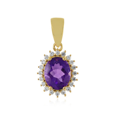 Siberian Amethyst Silver Pendant