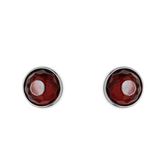 Colombian red Amber Silver Earrings