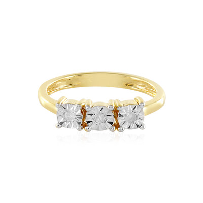 I3 (J) Diamond Silver Ring
