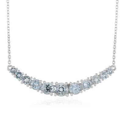 Brazilian Aquamarine Silver Necklace