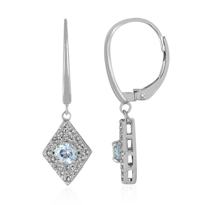 Sky Blue Topaz Silver Earrings