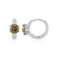 Yellow Zircon Silver Earrings