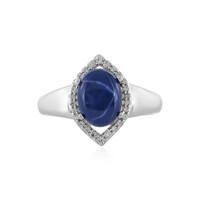 Blue Star Sapphire Silver Ring
