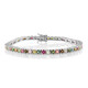 Fancy Tourmaline Silver Bracelet