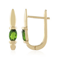Russian Diopside Silver Earrings