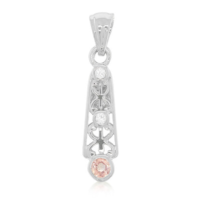 Padparadscha Sapphire Silver Pendant