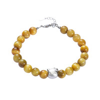 Golden Tigers Eye Silver Bracelet