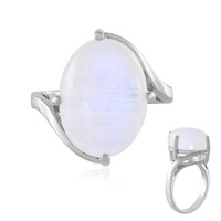 Rainbow Moonstone Silver Ring