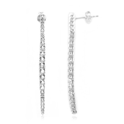 White Topaz Silver Earrings