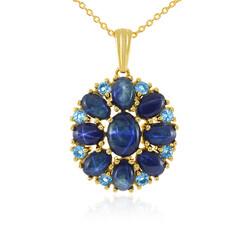Blue Star Sapphire Silver Necklace