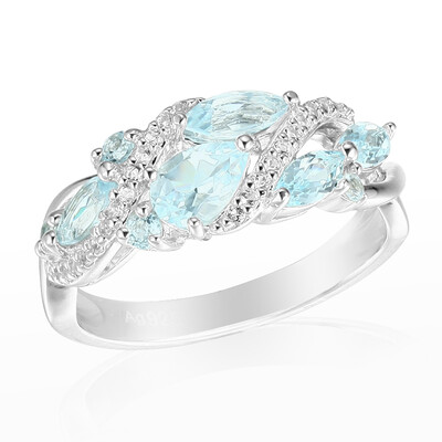 Sky Blue Topaz Silver Ring