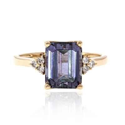14K Unheated Tanzanite Gold Ring (CIRARI)