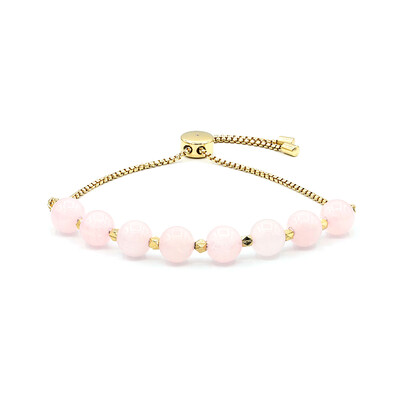 Rose Quartz Silver Bracelet