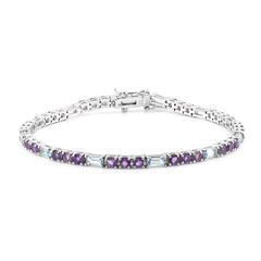 Sky Blue Topaz Silver Bracelet