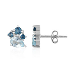 Sky Blue Topaz Silver Earrings
