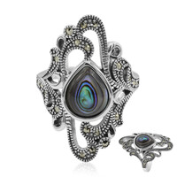Abalone Shell Silver Ring