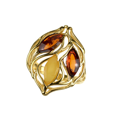 Baltic Amber Silver Ring (dagen)