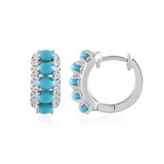 Sleeping Beauty Turquoise Silver Earrings