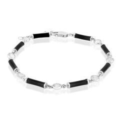 White Quartz Silver Bracelet