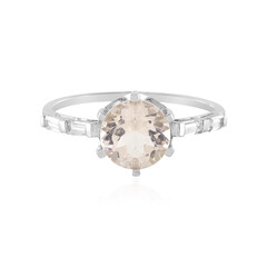 AAA Madagascan Morganite Platinum Ring
