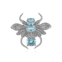 Sky Blue Topaz Silver Pendant