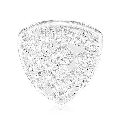 White Sapphire Silver Pendant (MONOSONO COLLECTION)