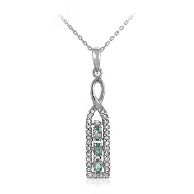 Paraiba Tourmaline Silver Necklace