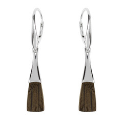 Black Oak Silver Earrings
