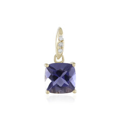 9K Madagascar Iolite Gold Pendant