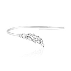 White Topaz Silver Bangle