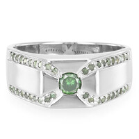 Fancy Diamond Silver Ring