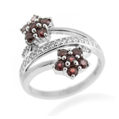 Rhodolite Silver Ring