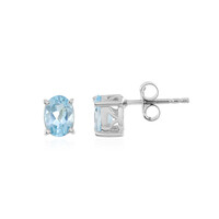 Sky Blue Topaz Silver Earrings
