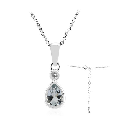 Aquamarine Silver Necklace