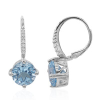 Sky Blue Topaz Silver Earrings